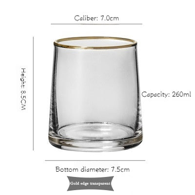 Nordic Colorful Glass, Household Whiskey Glass, Heat-Resistant Water Cup Drink Cup