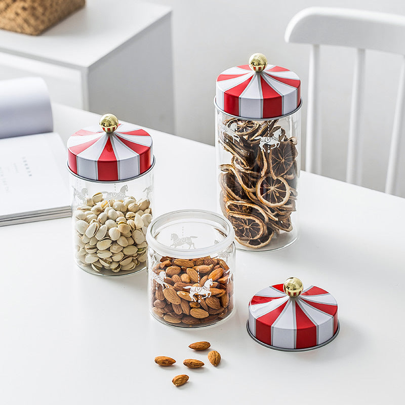 Nordic Carousel Creative Glass Sealed Can