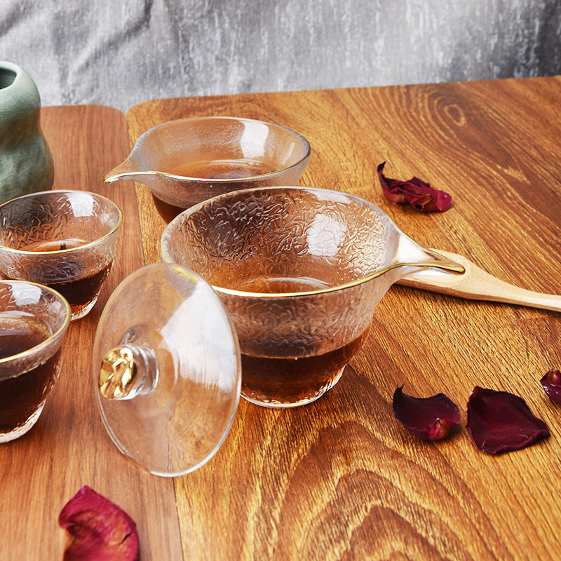 Japanese Heat-Resistant Glass Tea Set, Household Kung Fu Tea Cup Tureen, Office Tea Making Device Tea Ceremony