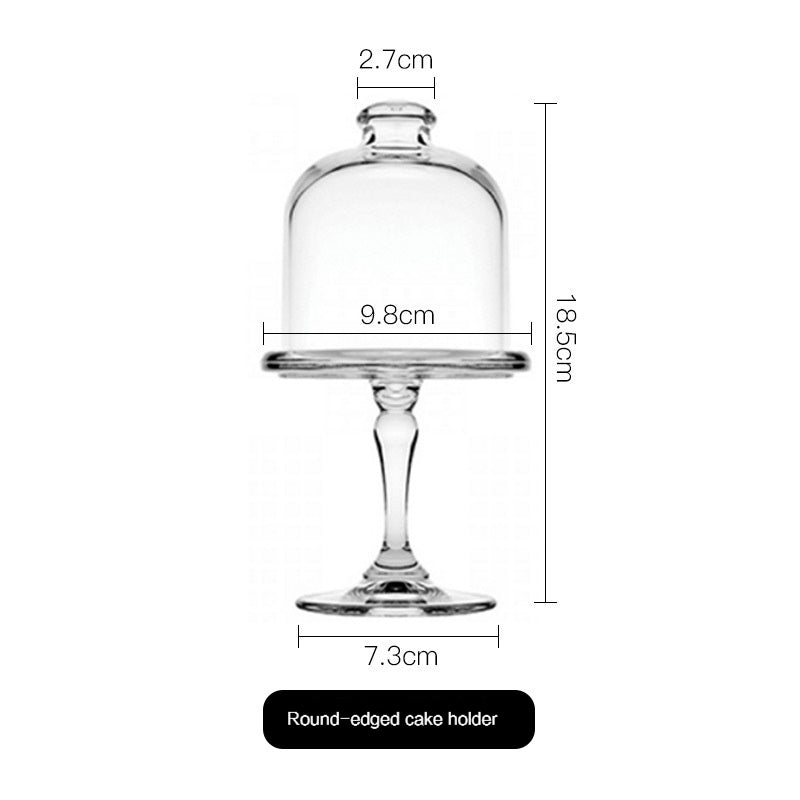 European Transparent Glass Dim Sum Plate