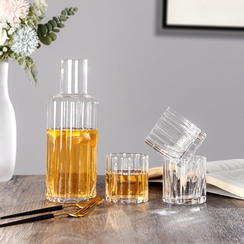 Household Glass Set Large Capacity Juice Drink Good-looking Nordic Style Creative Petals Water Pitcher