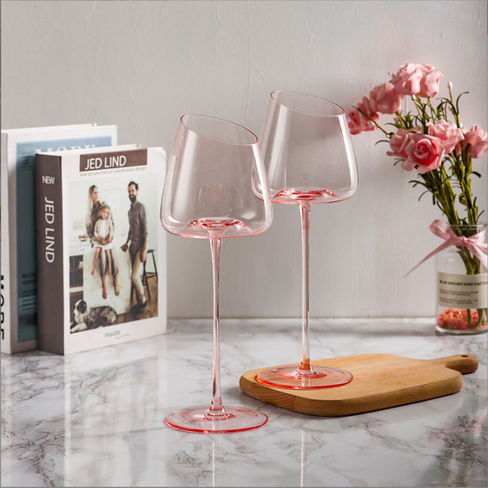 French Flamingo Red Wine Glass, Crystal Glass Goblet, Affordable Luxury Style Good-looking Wine Glass Crystal Glasses, Gift
