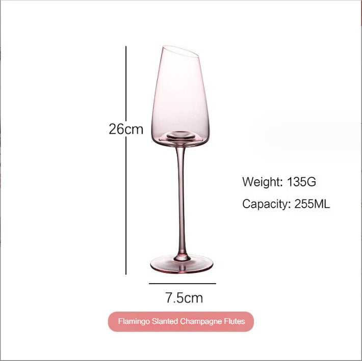 French Flamingo Red Wine Glass, Crystal Glass Goblet, Affordable Luxury Style Good-looking Wine Glass Crystal Glasses, Gift