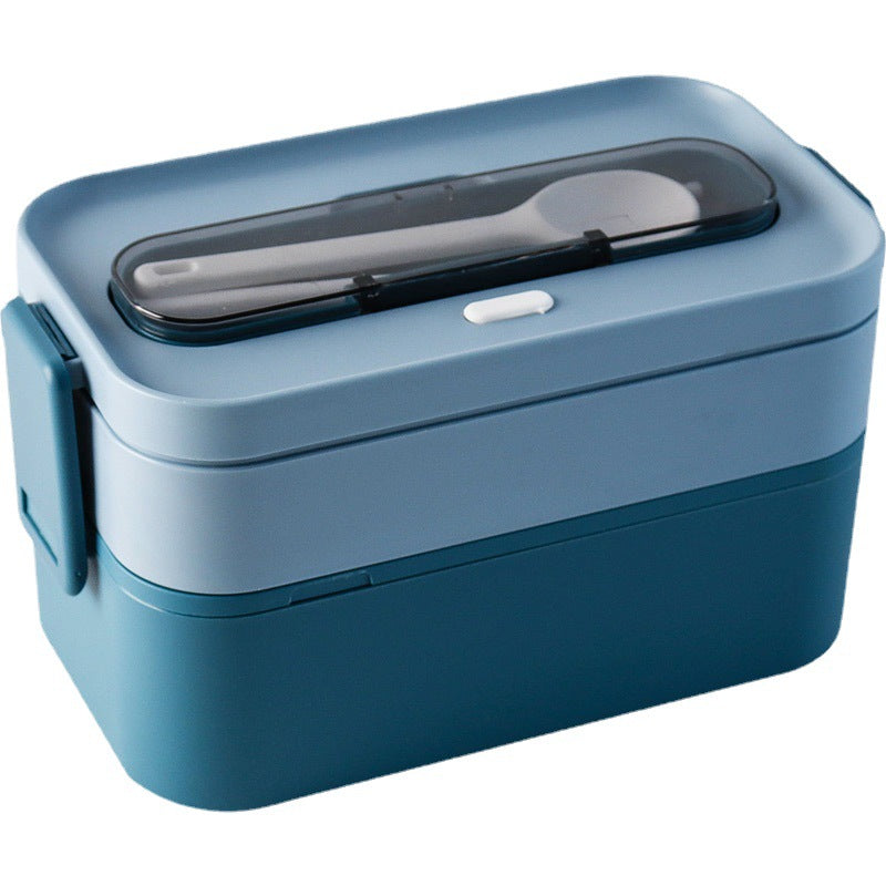 Lunch Box Office Worker Student Microwaveable Dedicated for Heating Tableware Japanese Double Deck Compartment Convenient Portable Lunch Box