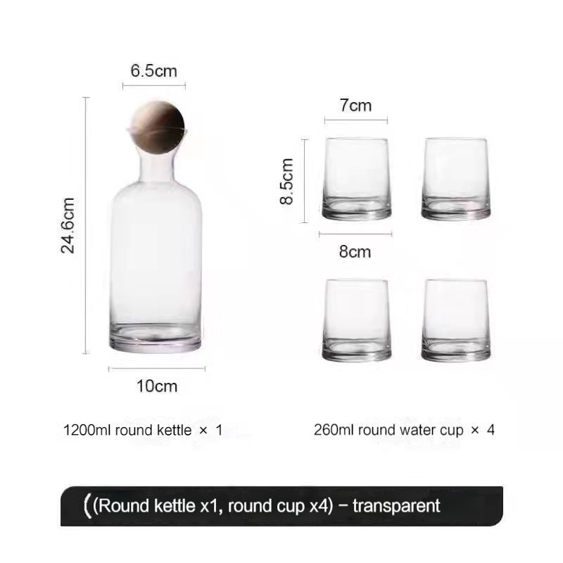 Nordic Creative Heat Resistant Glass Kettle Household Drinking Cup Set, Large Capacity Living Room Juice Cup Cool Water Pot Cold Kettle