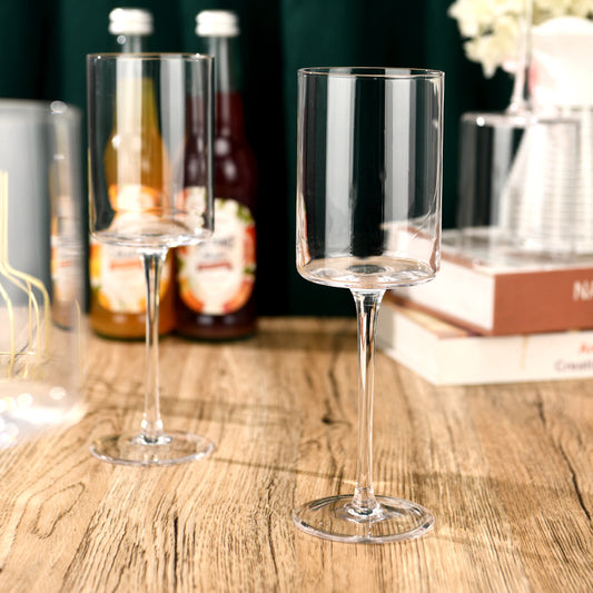 Household Straight Burgundy Glass Crystal Glass Goblet, Affordable Luxury Style Ultrathin Wine Glass Champagne Glass, Red Wine Glass