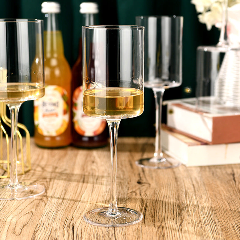 Household Straight Burgundy Glass Crystal Glass Goblet, Affordable Luxury Style Ultrathin Wine Glass Champagne Glass, Red Wine Glass