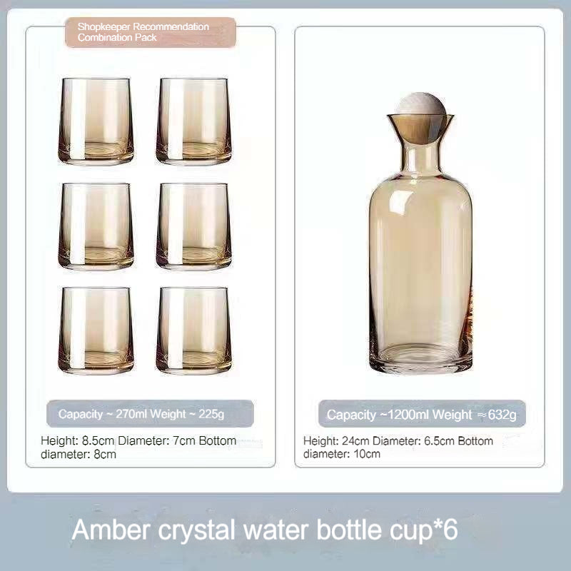 Nordic Creative Heat Resistant Glass Kettle Household Drinking Cup Set, Large Capacity Living Room Juice Cup Cool Water Pot Cold Kettle