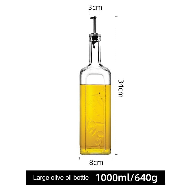 Creative Kitchen Spice Bottle, Household Glass Jar Soy Sauce and Vinegar Bottle, Fire Extinguisher Bottles Olive Oil Pot Leak-Proof Large Small Set