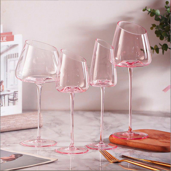 French Flamingo Red Wine Glass, Crystal Glass Goblet, Affordable Luxury Style Good-looking Wine Glass Crystal Glasses, Gift