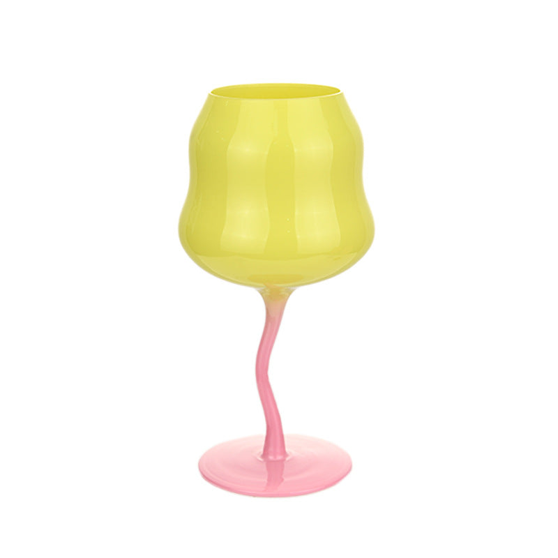 Dopamine Glass Household Drinking Cups, Creative Gift Glass Juice Cup, INS Goblet