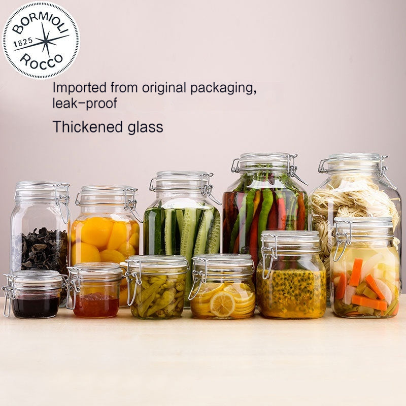 PO'MY Oli Glass Sealed Can, Wine Fermentation Jar, Green Waxberry Brewing Enzyme Fire Extinguisher Bottles, Pickled Vegetables Earthen Jar