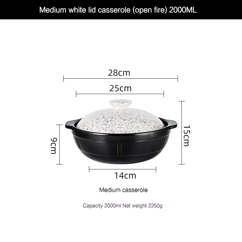 High Temperature Resistant Rice Stone Pot for Household Gas Stove, Bibimbap Pot, Soup Chinese Casseroles