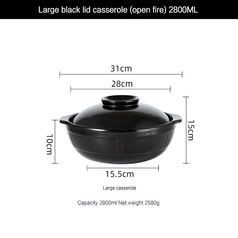 High Temperature Resistant Rice Stone Pot for Household Gas Stove, Bibimbap Pot, Soup Chinese Casseroles