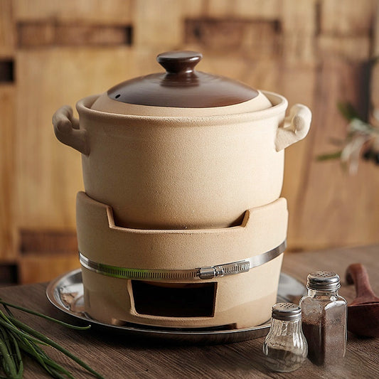 Casserole, Stew Pot, Soup Household Gas Stove Dedicated Old-Fashioned Traditional Rough Clay Clay Pot, Charcoal Stove