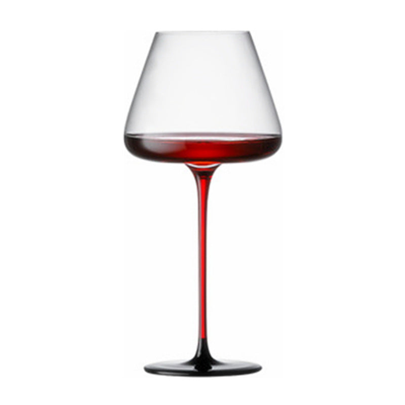 Black Bow Tie Red Wine Glass, Burgundy Goblet, Red and Black Background Big Belly Cup, Household Light Luxury Wine Glass, Glass