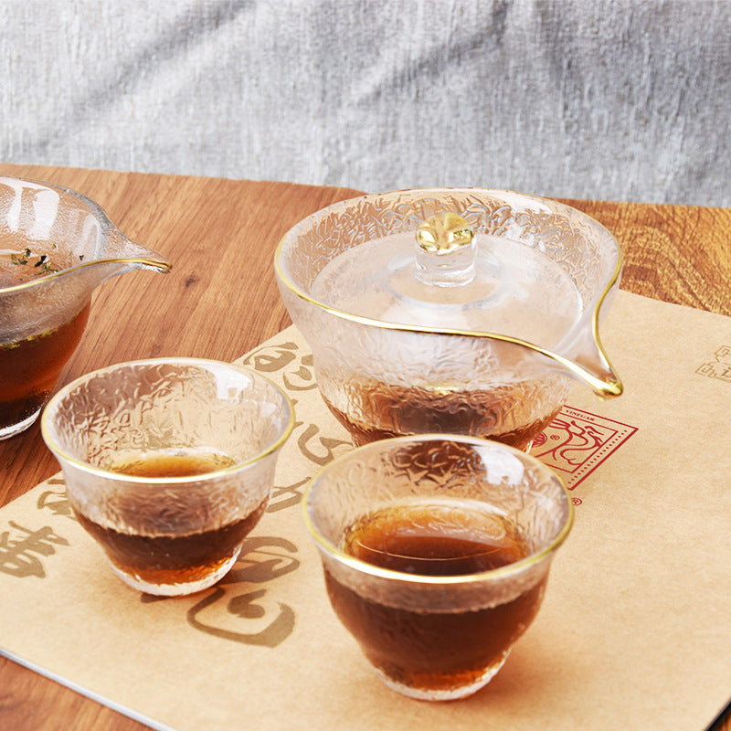 Japanese Heat-Resistant Glass Tea Set, Household Kung Fu Tea Cup Tureen, Office Tea Making Device Tea Ceremony
