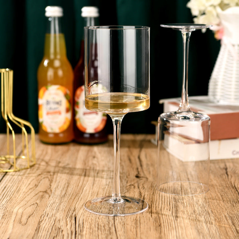 Household Straight Burgundy Glass Crystal Glass Goblet, Affordable Luxury Style Ultrathin Wine Glass Champagne Glass, Red Wine Glass
