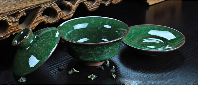 yuntasty coffee tea sets ice crack ceramic teapot gaiwan tea cup chinese kung fu tea sets