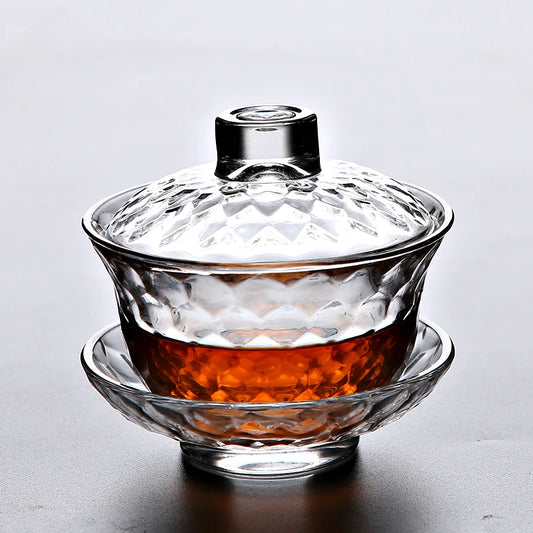 yuntasty heat-resistant glass gaiwan teapot for puer gaiwan cup of tea