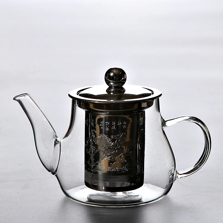 yuntasty heat-resistant glass teapot with infuser tea pot glass tea set