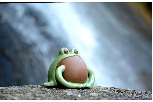 yuntasty green frog purple clay coffee and tea tools ceramic tea pets chinese kung fu tea accessories