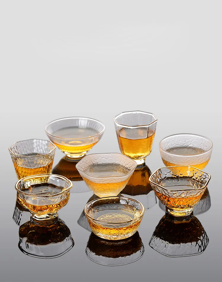 yuntasty glass cup japanese heat-resistant glass tea cup handmade teacups glass cup of tea accessories