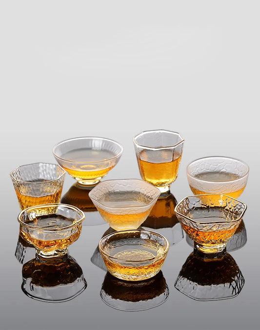 yuntasty glass cup japanese heat-resistant glass tea cup handmade teacups glass cup of tea accessories