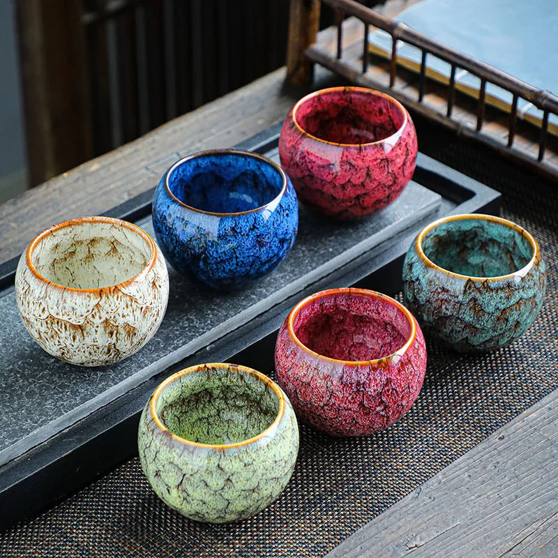 yuntasty 150ml Ceramic Tea Cup Arabic Espresso Coffee Cup Chinese Kung Fu Clear Tea Water Cups Sets Japanese Tea Service