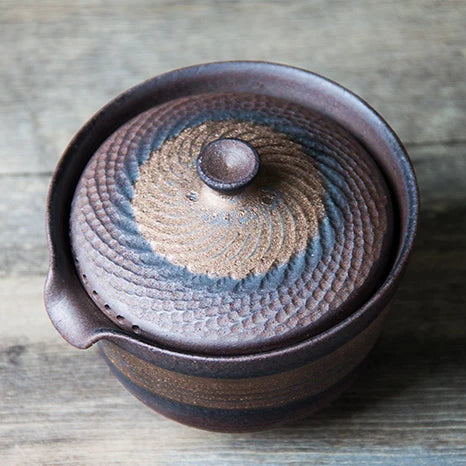yuntasty Bronze Ceramic Teapot Gaiwan Chinese Tea Pot 240ml