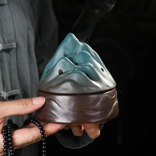 yuntasty Ceramic Incense Burners Mountain Incense Holders