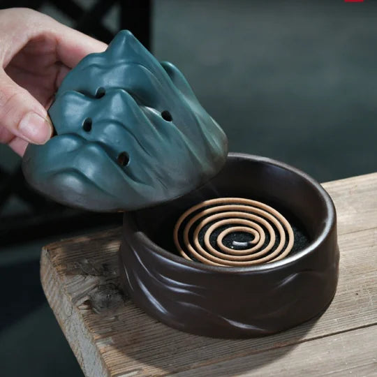 yuntasty Ceramic Incense Burners Mountain Incense Holders