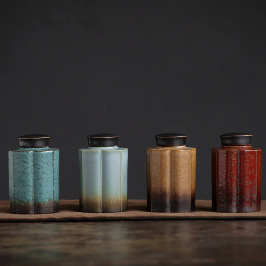 yuntasty  Ceramic Tea Cans Loose Tea Canister for Tea