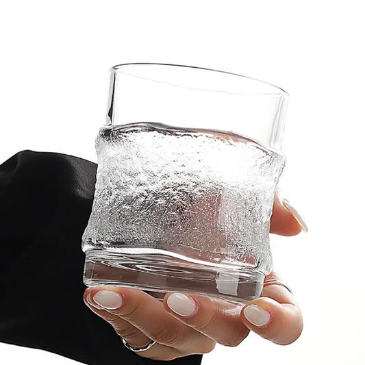 yuntasty Hanging Ice Design Glass Cup Fancy Whiskey Cup Clear Tea Cup 310 ml