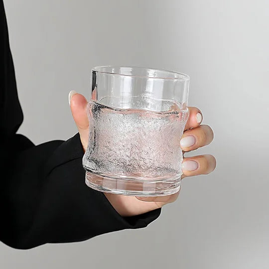yuntasty Hanging Ice Design Glass Cup Fancy Whiskey Cup Clear Tea Cup 310 ml