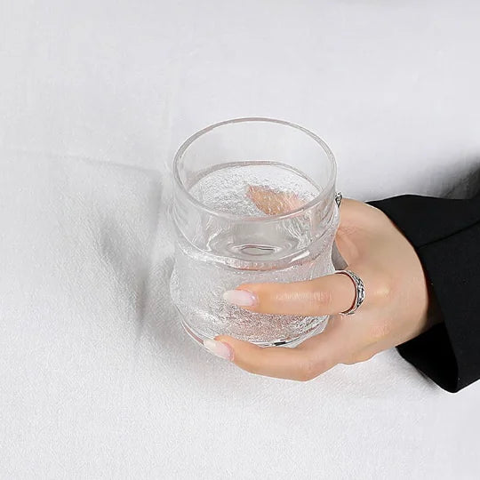 yuntasty Hanging Ice Design Glass Cup Fancy Whiskey Cup Clear Tea Cup 310 ml