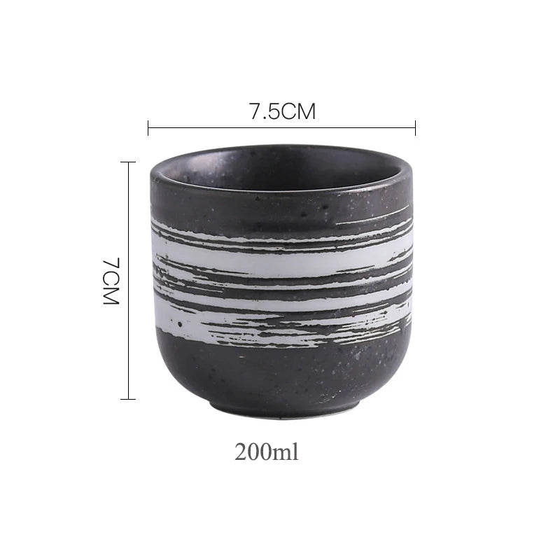 yuntasty Japanese Style Teacup Water Cup Stoneware Ceramic Hand-painted Kungfu Teacup Drinkware