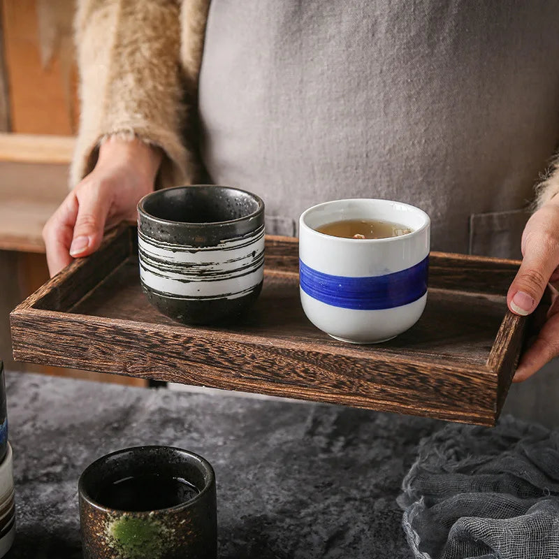 yuntasty Japanese Style Teacup Water Cup Stoneware Ceramic Hand-painted Kungfu Teacup Drinkware