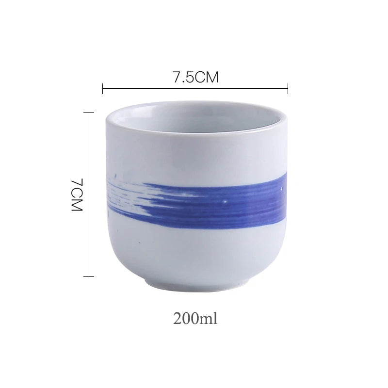 yuntasty Japanese Style Teacup Water Cup Stoneware Ceramic Hand-painted Kungfu Teacup Drinkware
