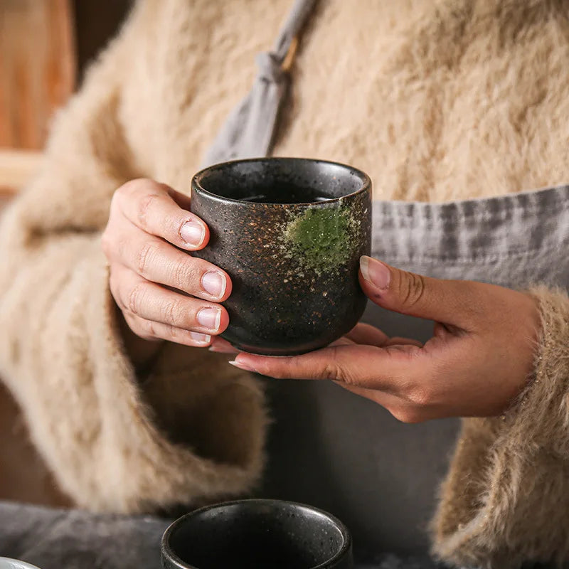 yuntasty Japanese Style Teacup Water Cup Stoneware Ceramic Hand-painted Kungfu Teacup Drinkware