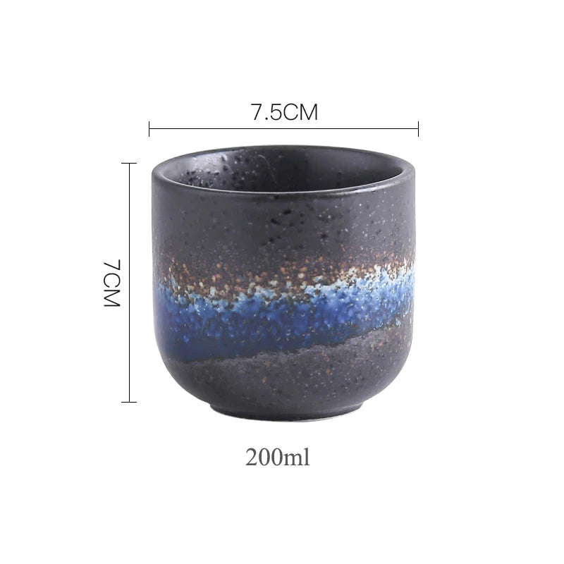 yuntasty Japanese Style Teacup Water Cup Stoneware Ceramic Hand-painted Kungfu Teacup Drinkware