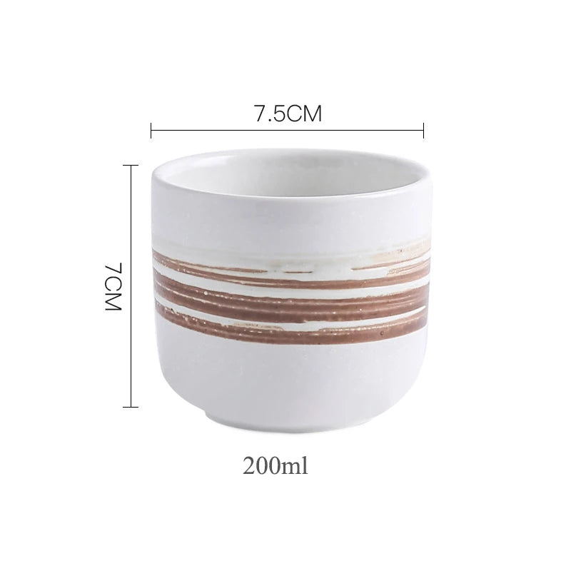yuntasty Japanese Style Teacup Water Cup Stoneware Ceramic Hand-painted Kungfu Teacup Drinkware