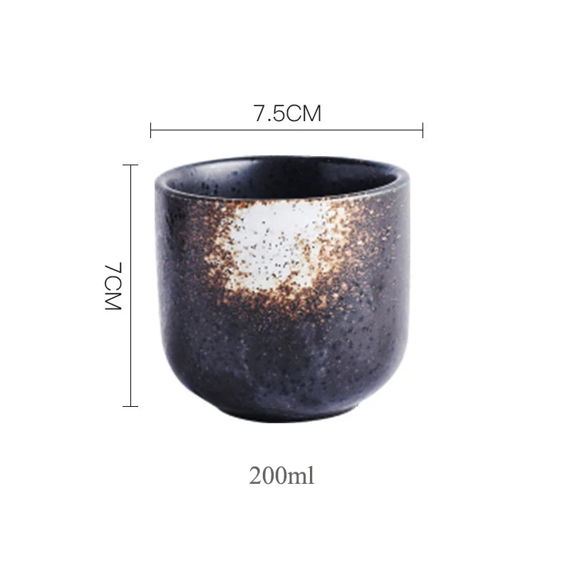 yuntasty Japanese Style Teacup Water Cup Stoneware Ceramic Hand-painted Kungfu Teacup Drinkware