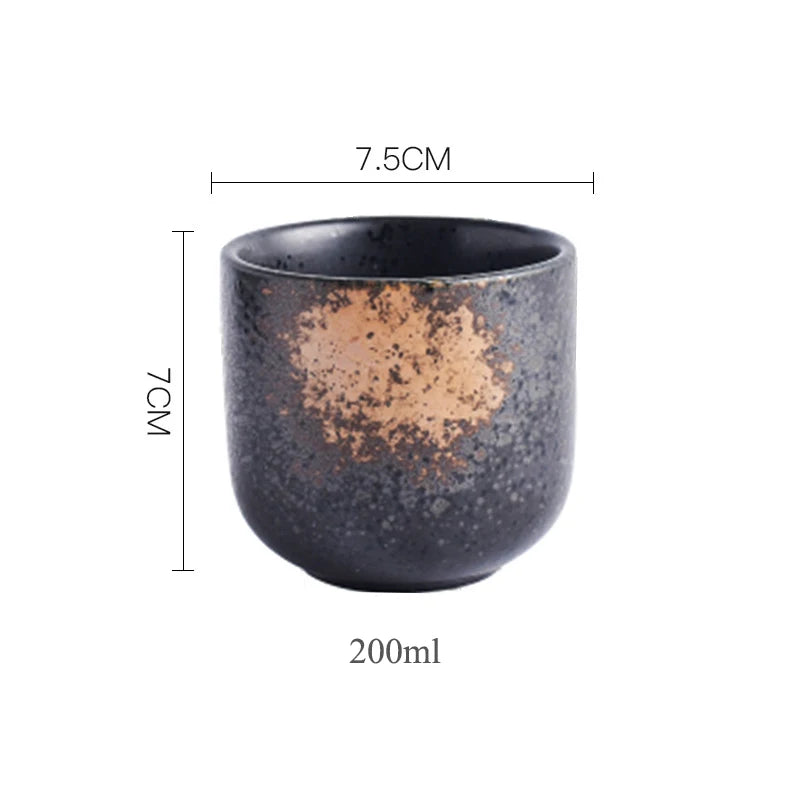 yuntasty Japanese Style Teacup Water Cup Stoneware Ceramic Hand-painted Kungfu Teacup Drinkware