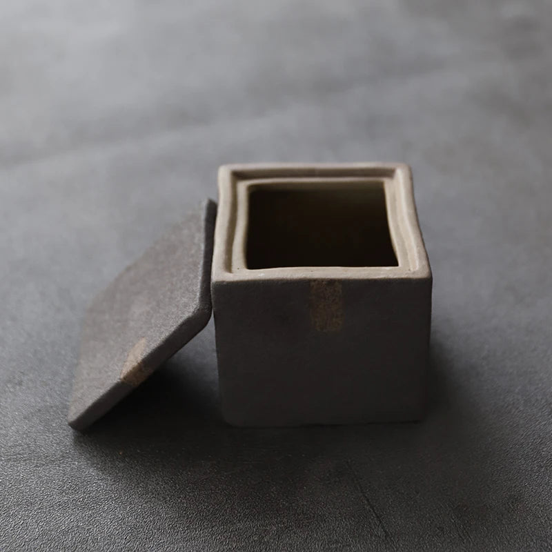 yuntasty black ceramic tea caddies porcelain jars and containers storage tea or food