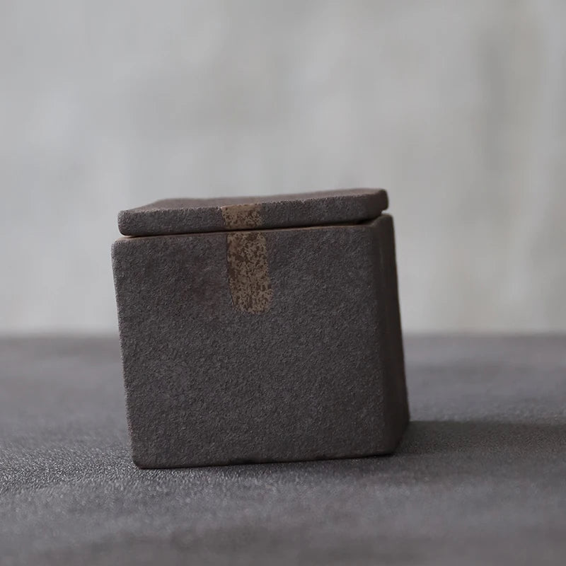 yuntasty black ceramic tea caddies porcelain jars and containers storage tea or food