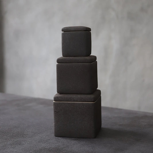 yuntasty black crockery ceramic tea caddies porcelain tea canisters storage tea or food