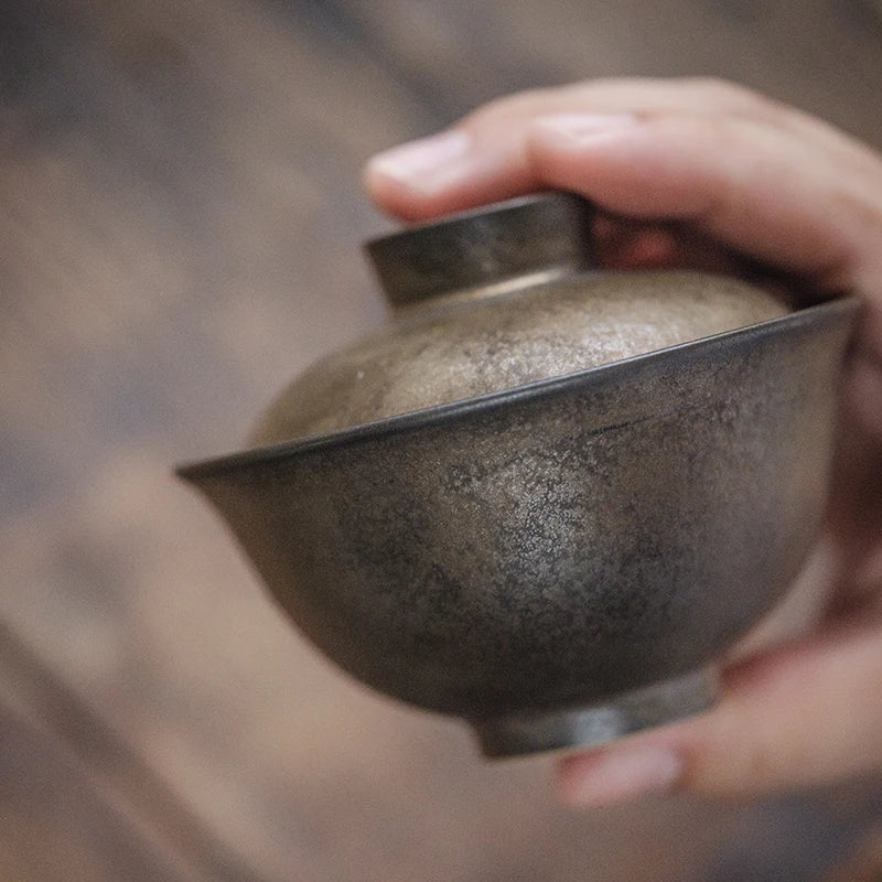 yuntasty ceramic gaiwan bronze tea tureen chinese tea sets drinkware 150ml