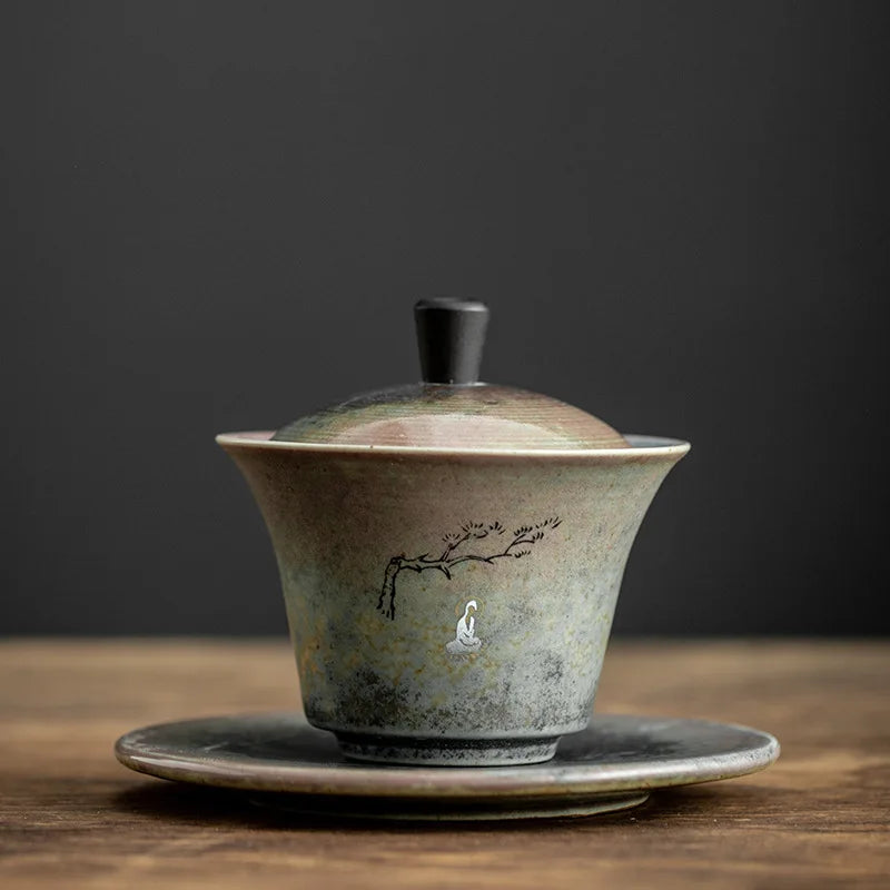 yuntasty ceramic gaiwan tureen chinese tea sets drinkware 130ml