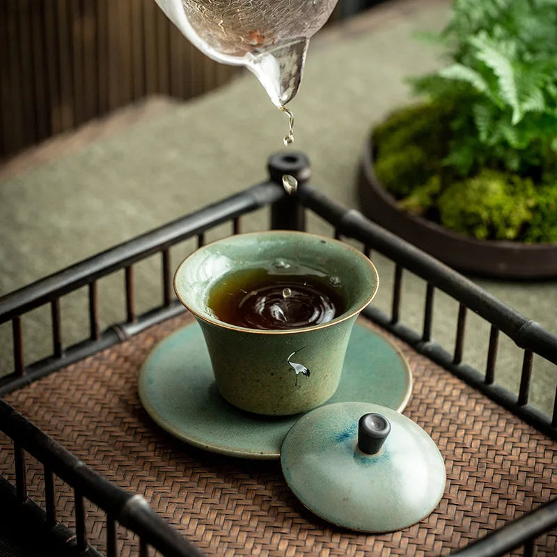 yuntasty ceramic gaiwan tureen chinese tea sets drinkware 130ml